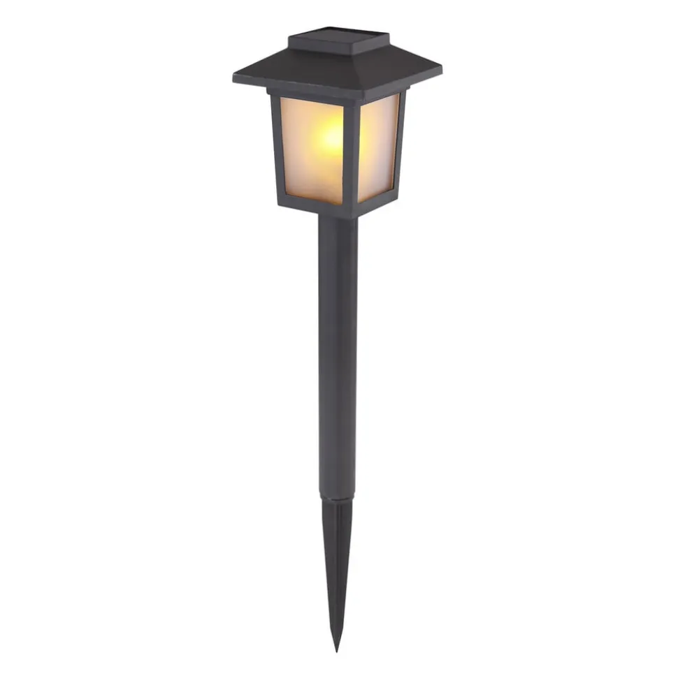 LED-lampe med jordspyd 33577-3, sort, plast, 3 stk