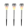 LED-lampe med jordspyd 33576-3, stål, 3 stk