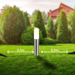 LED-lampe med jordspyd 3926032 12V 3x-udvidelse Stål Ø 4cm