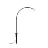LED-lampe med jordspyd Cuca, sort, stål/glas, højde 65 cm