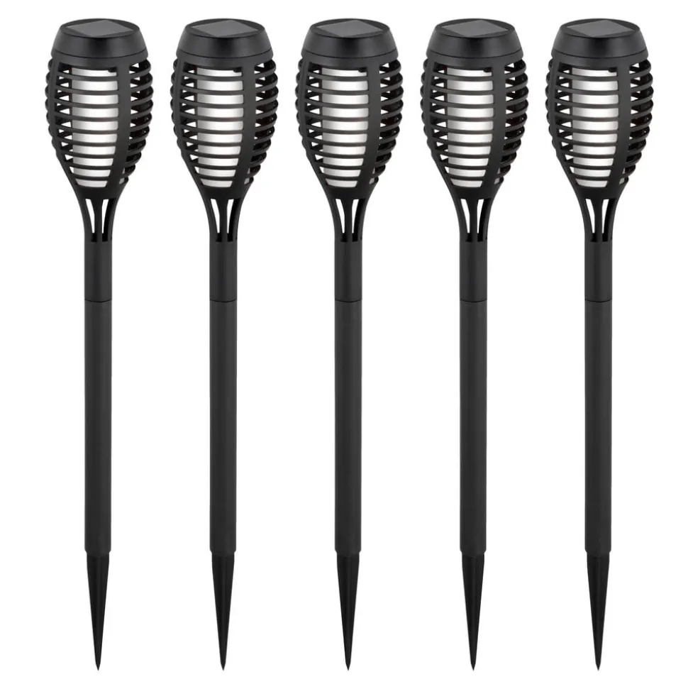 LED-lampe med jordspyd FANILO, sort, 45 cm, 5 stk. IP44