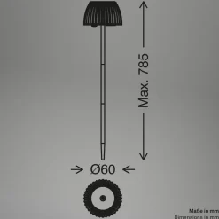 LED-lampe med jordspyd RIFFLE NANO, antracit Ø 6 cm, 2-pak