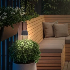 LED-lampe med jordspyd RIFFLE MINI, antracit Ø 9 cm, IP44