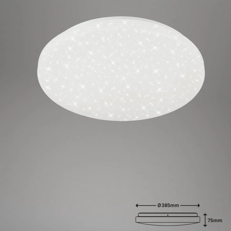 LED-loftlampe Brili Splash, IP44, hvid, 4.000K