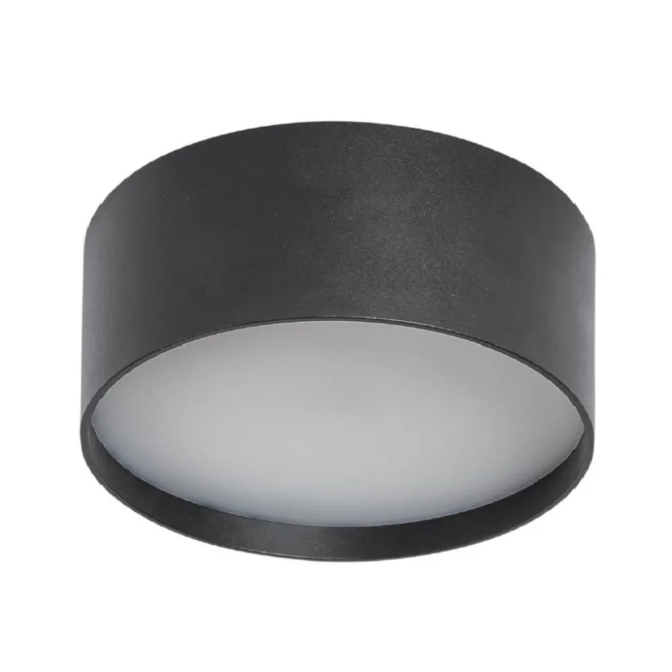 LED-loftlampe CMD 9094, Ø 15 cm, antracit, IP44, metal