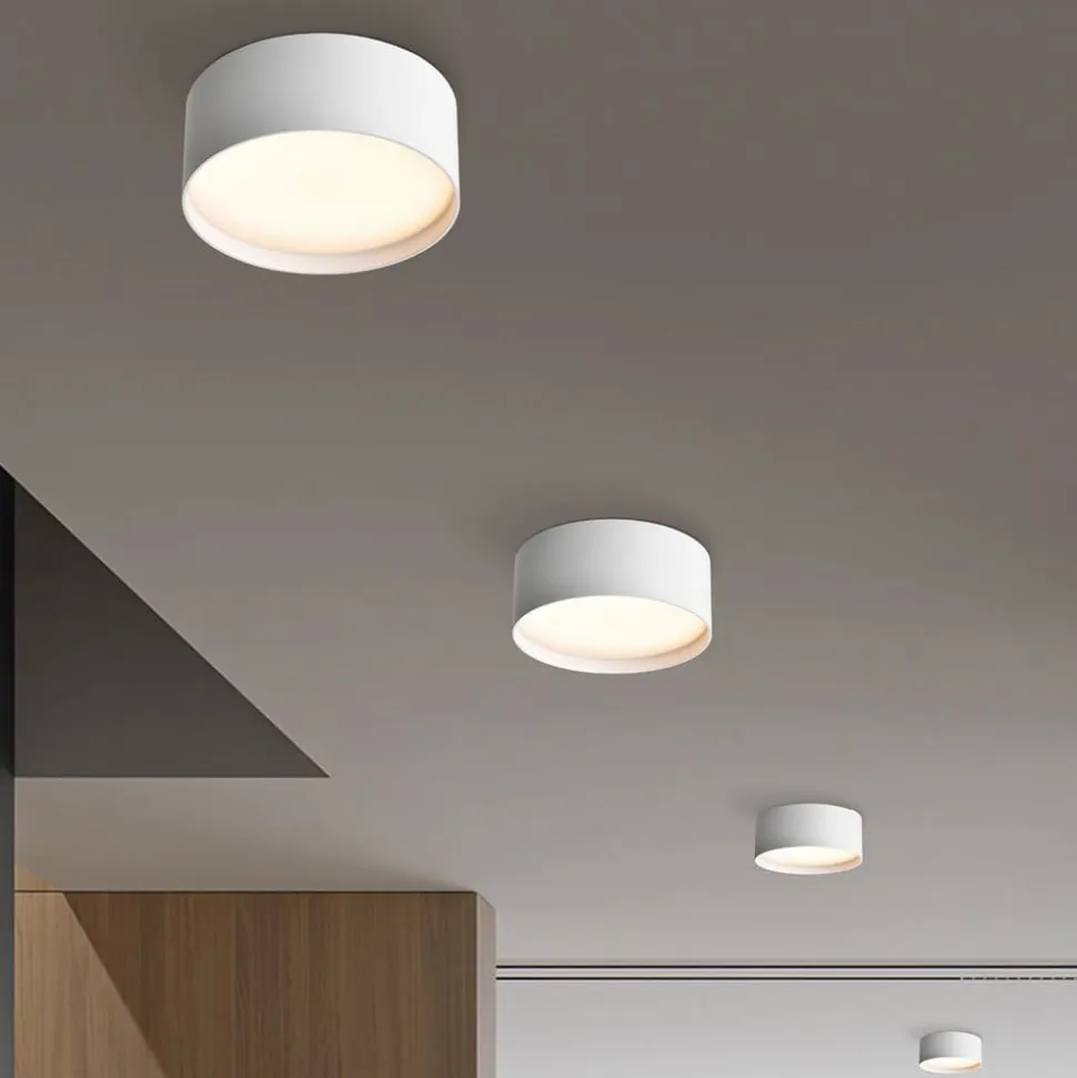 LED-loftlampe CMD 9093, Ø 12 cm, hvid, IP44, metal