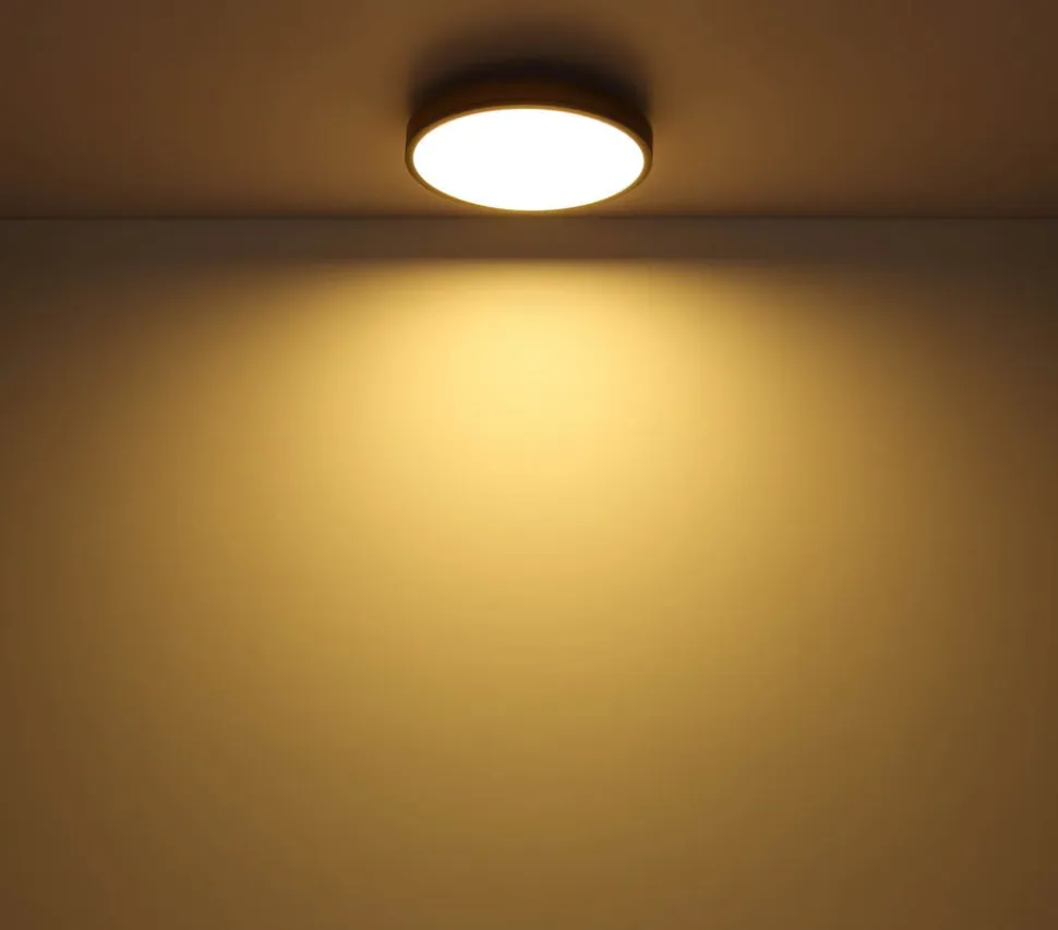 LED-loftlampe Doro, Ø 60 cm, mørk grafit/træ, træ, CCT