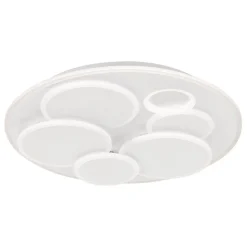 LED-loftlampe Dots, hvid, Ø 50 cm, metal/akryl, CCT