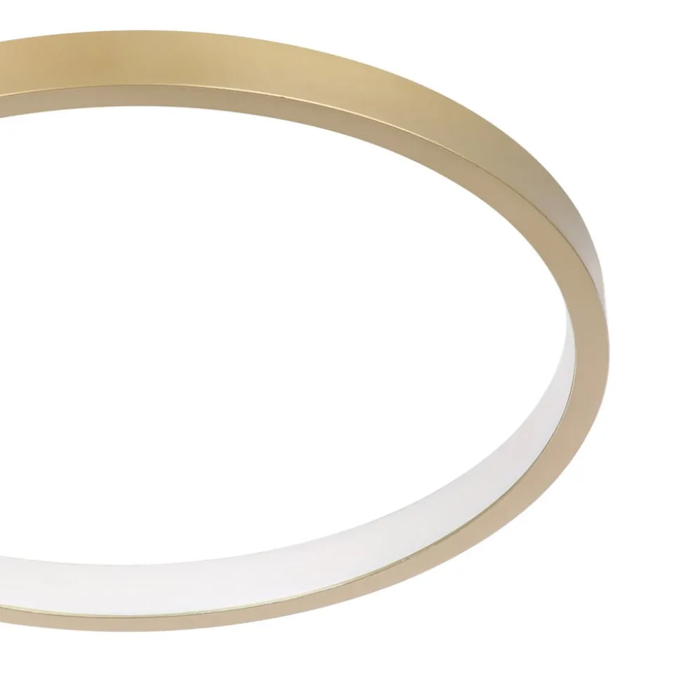 LED-loftlampe Gafares, guld, aluminium, 41 cm fjernbetjening CCT