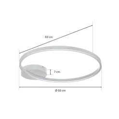 LED-loftlampe Giotto 1 lyskilde, hvid