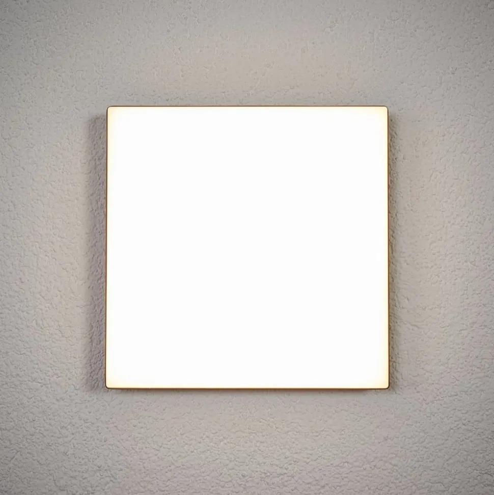 LED-loftlampe Henni, IP65, sensor, 30x30 cm, antracit