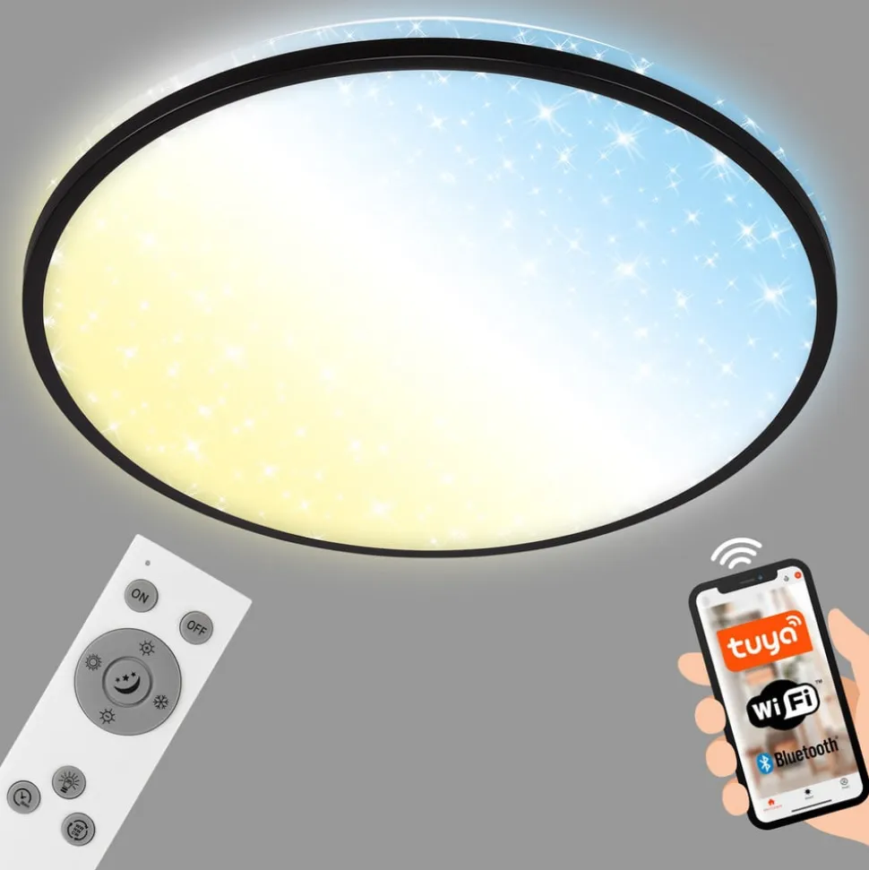LED-loftlampe Ivy Sky S, stjernedekoration, Ø 33 cm