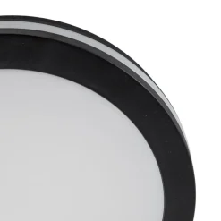 LED-loftlampe Marlon, Ø 22 cm, sort, plast, IP54