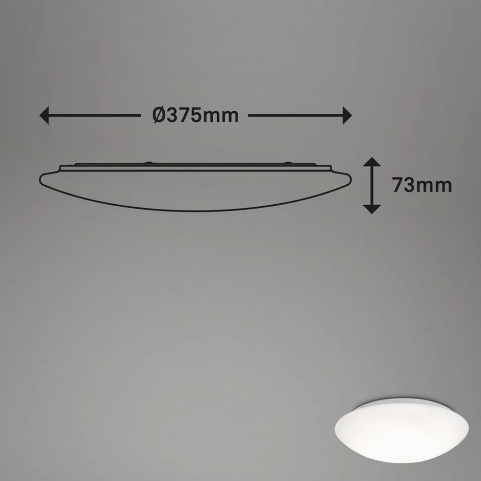 LED-loftlampe med sensor Elipso IP44 4.000K Ø38cm