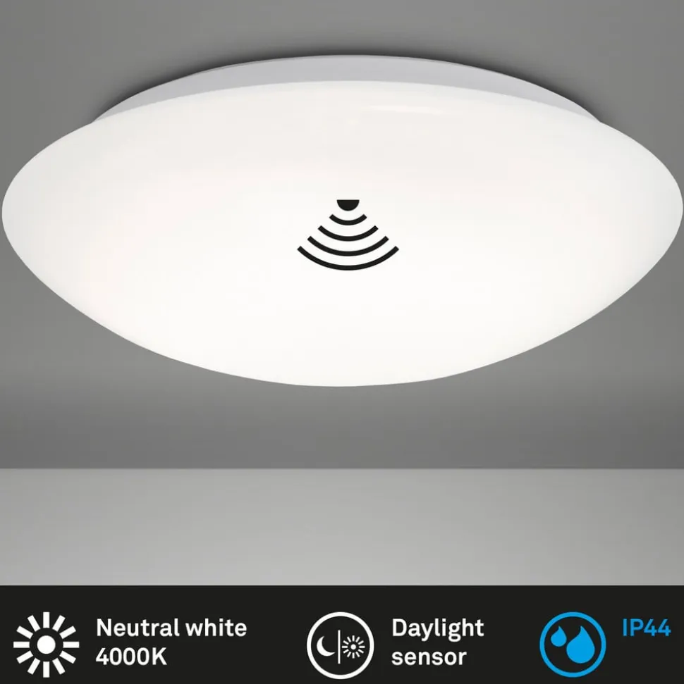 LED-loftlampe med sensor Elipso IP44 4.000K Ø38cm