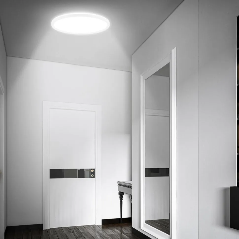 LED-loftlampe Move, sensor, Ø 42 cm, IP44, hvid, 4000K