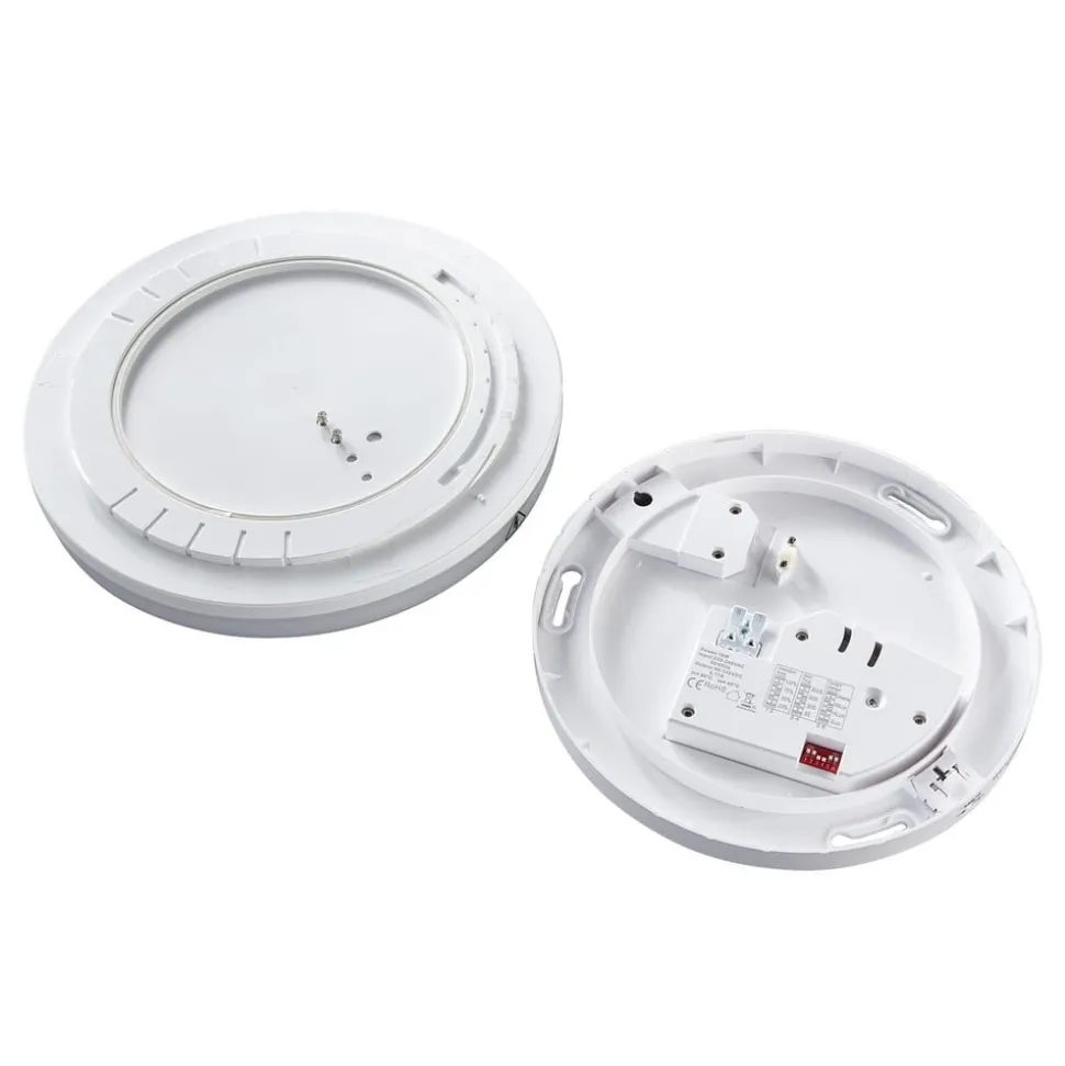 LED-loftlampe Pronto, rund, bevægelsessensor