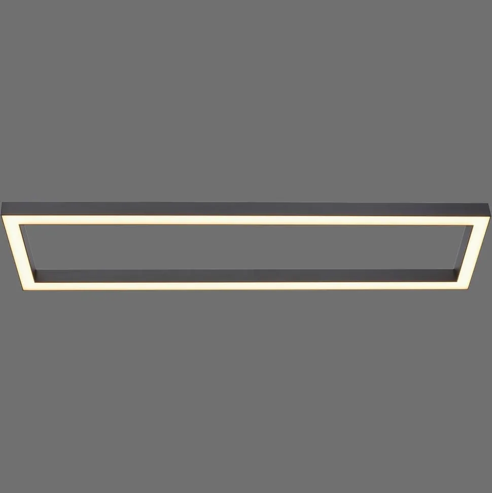 LED-loftlampe PURE Lines, 110 x 30 cm, antracit, fjernbetjening