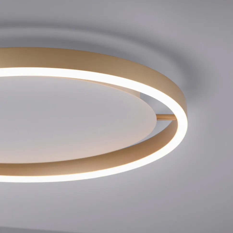LED-loftlampe Ritus, Ø 39,3 cm, mat messing