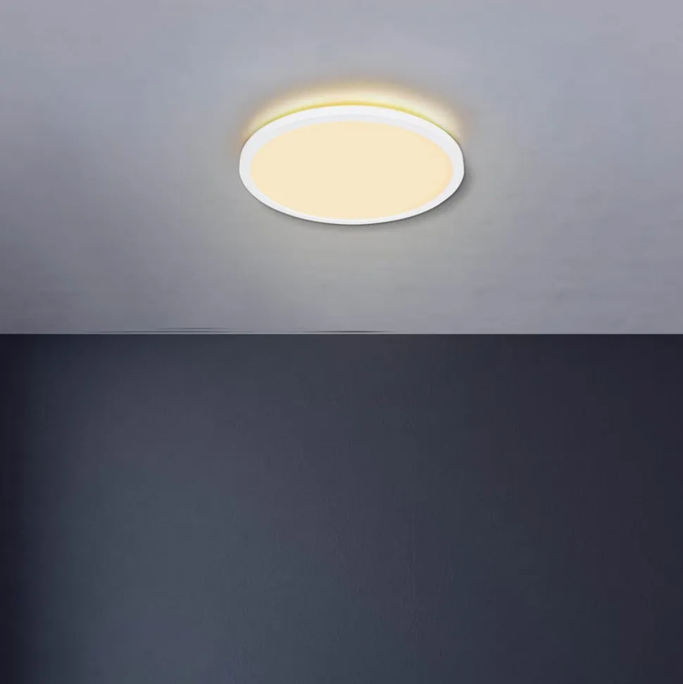 LED-loftlampe Sapana, hvid, Ø 42 cm, plast, IP44