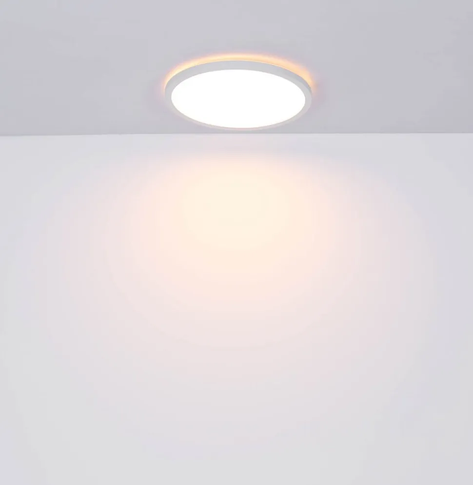LED-loftlampe Sapana, hvid, Ø 42 cm, plast, IP44