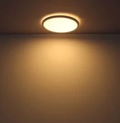 LED-loftlampe Sapana, hvid, Ø 42 cm, plast, IP44