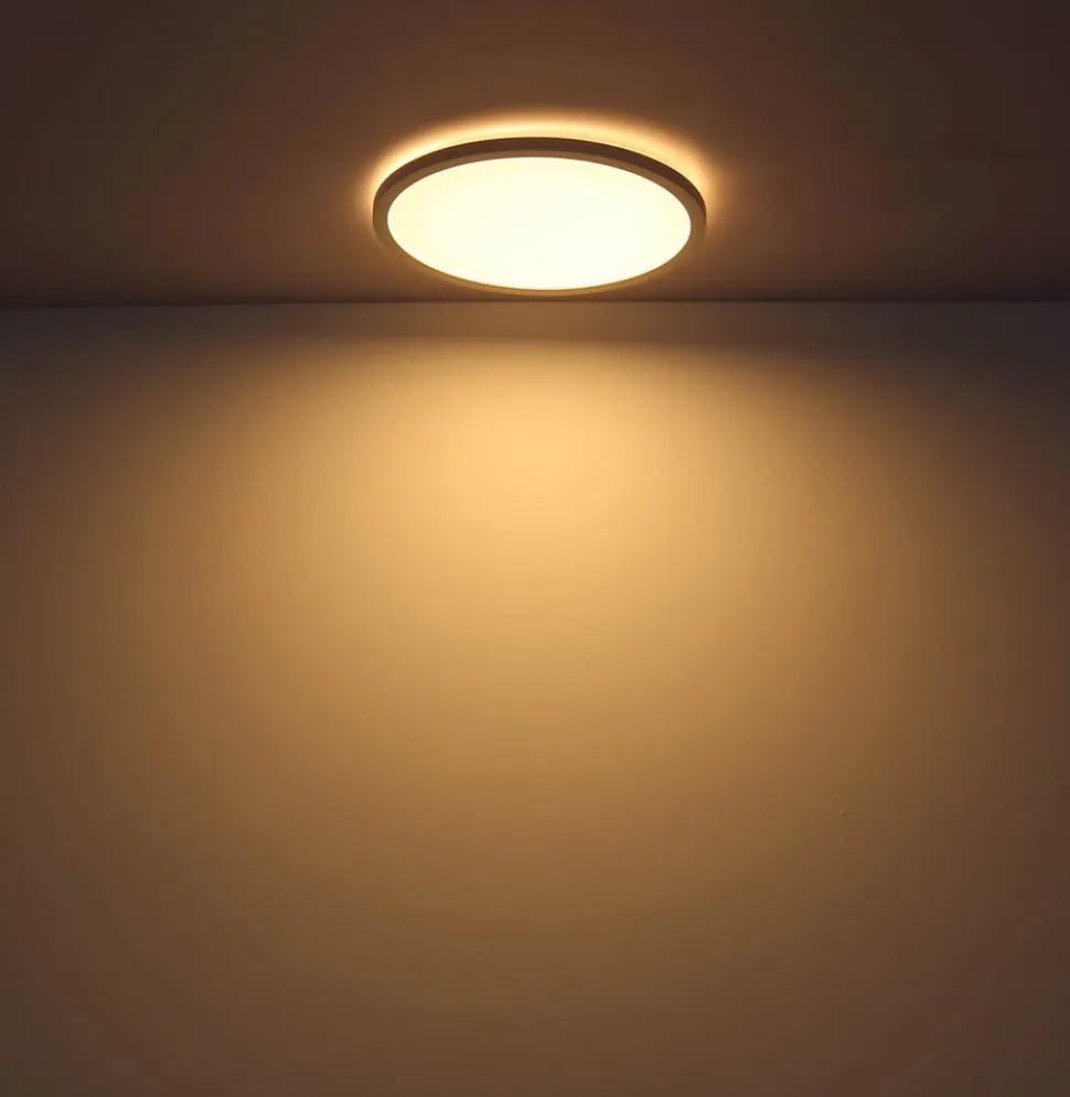 LED-loftlampe Sapana, hvid, Ø 42 cm, plast, IP44