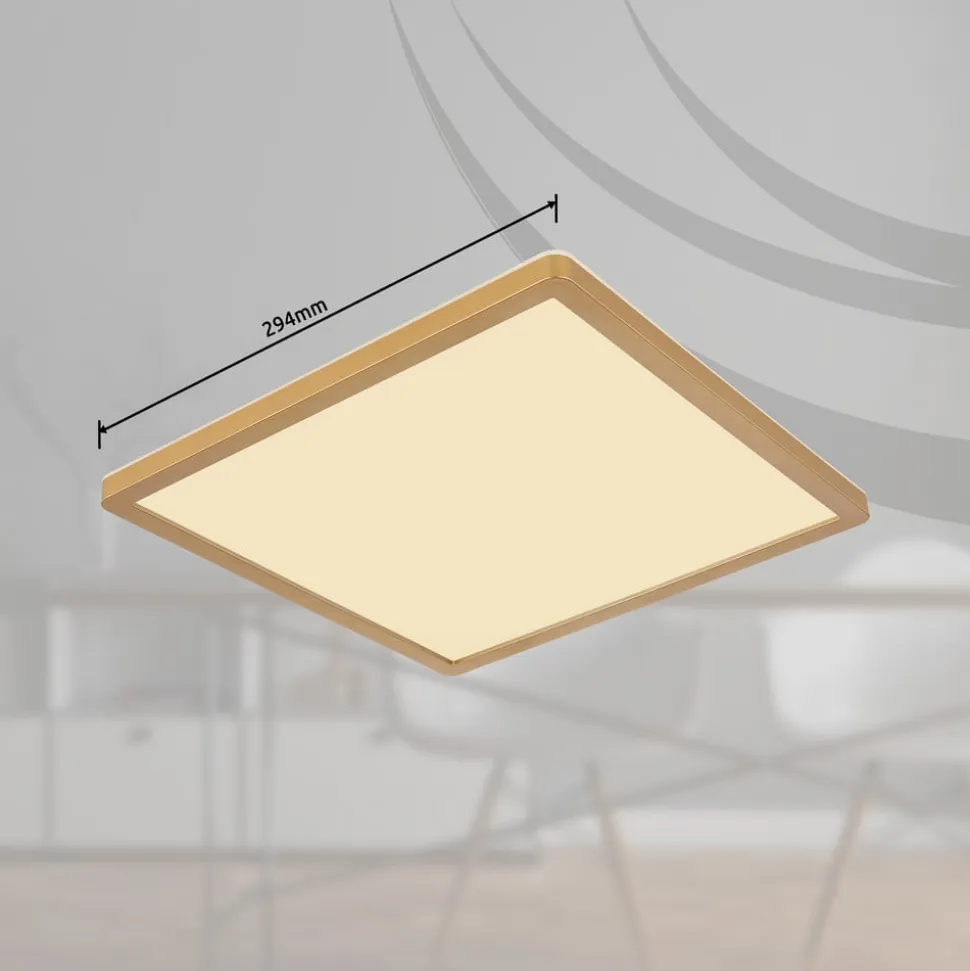 LED-loftlampe Sapana, længde 29,5 cm messing