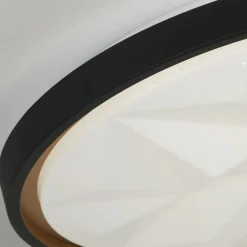 LED-loftlampe Satellite sort Ø 42cm stål fjernbetjening