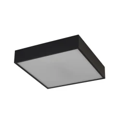 LED-loftlampe til badeværelset Zeus, sort, længde 30 cm, metal