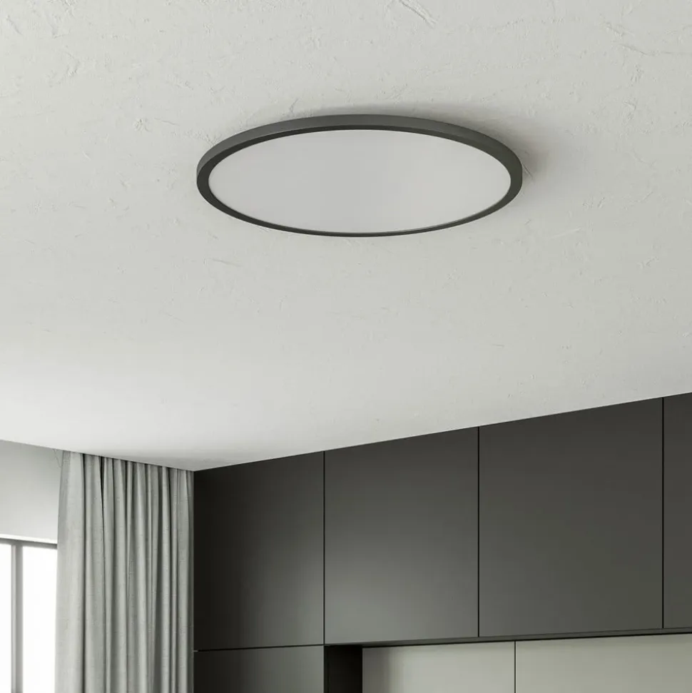 LED-loftlampe Tuco CCT, dæmpbar, sort Ø 50 cm
