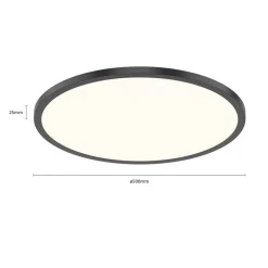 LED-loftlampe Tuco CCT, dæmpbar, sort Ø 50 cm
