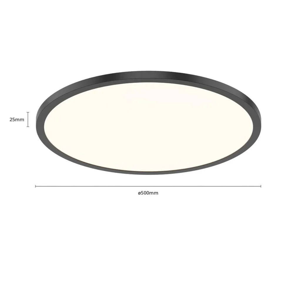 LED-loftlampe Tuco CCT, dæmpbar, sort Ø 50 cm