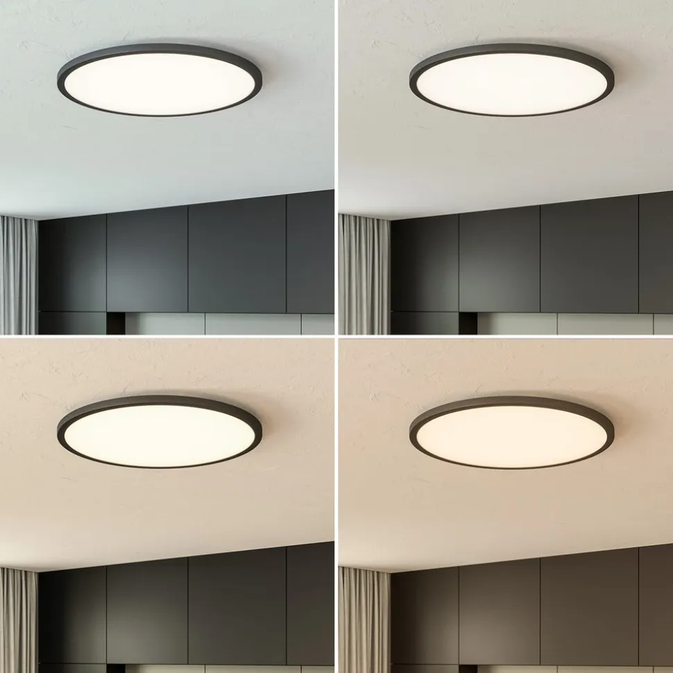 LED-loftlampe Tuco CCT, dæmpbar, sort Ø 50 cm