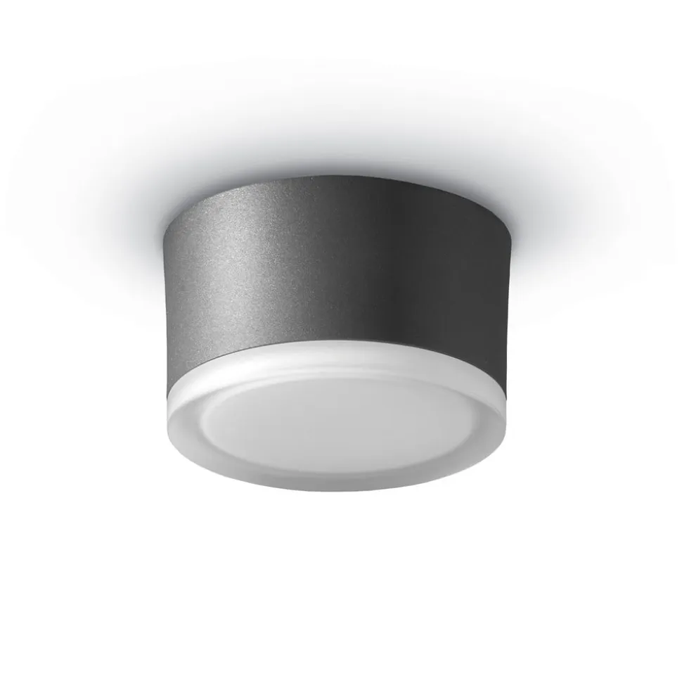 LED-loftslampe 1420 til udendørs brug, grafit Ø 13 cm