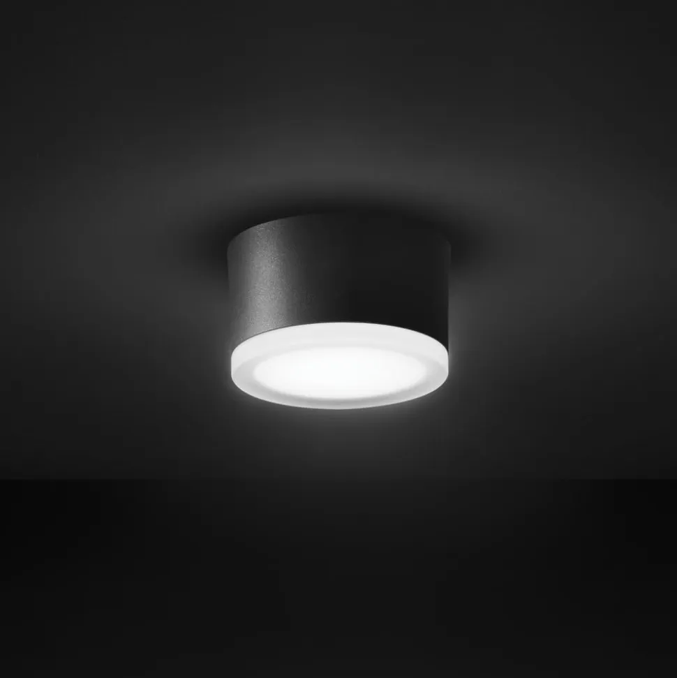 LED-loftslampe 1420 til udendørs brug, grafit Ø 13 cm