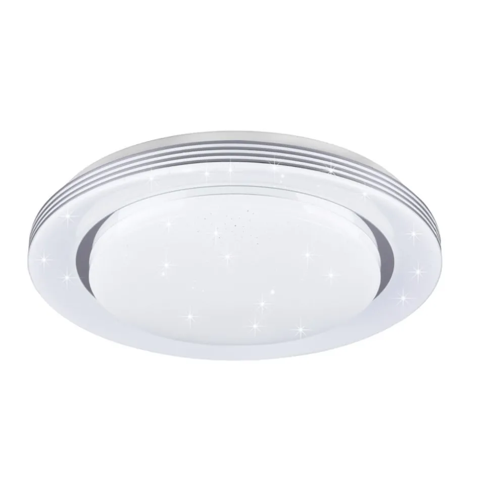 LED-loftslampe Atria, Ø 58 cm, hvid, plast, CCT