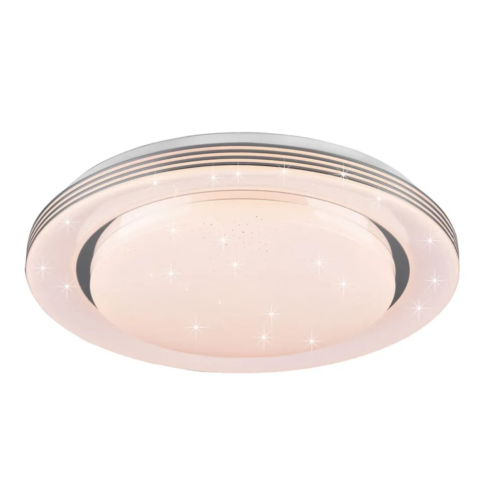 LED-loftslampe Atria, Ø 48 cm, hvid, plast, CCT