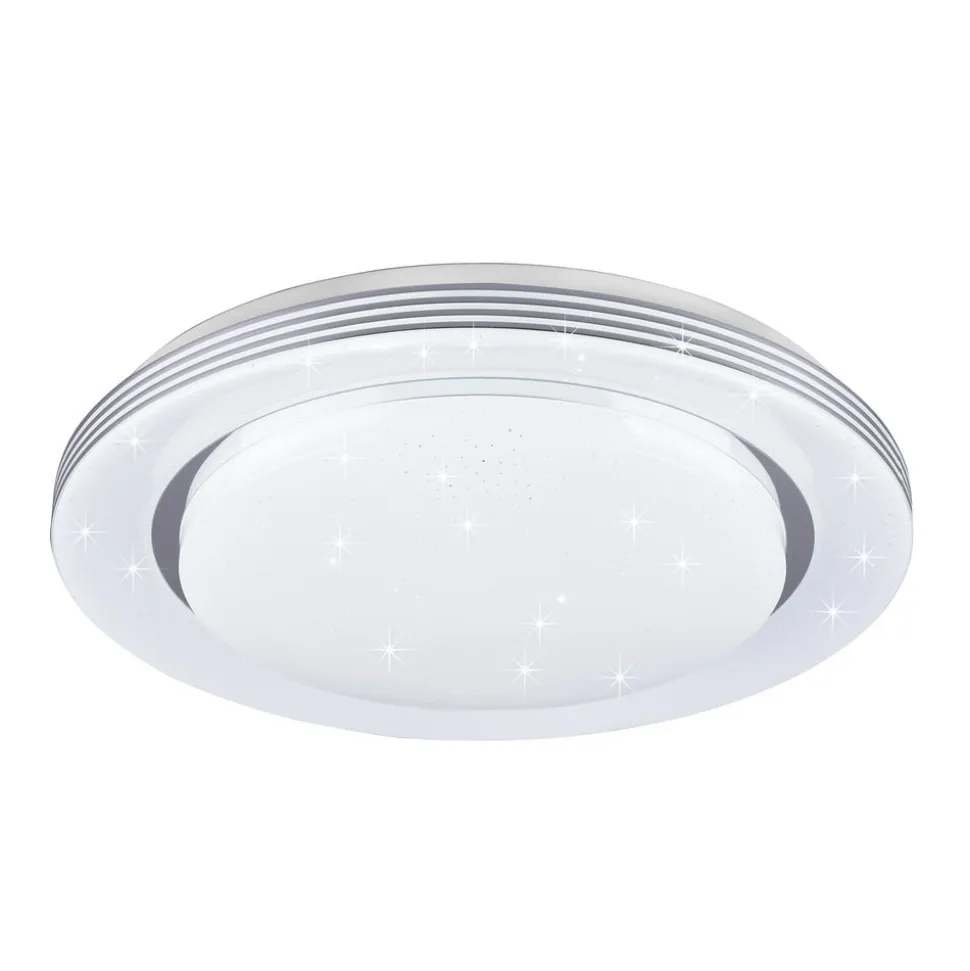 LED-loftslampe Atria, Ø 48 cm, hvid, plast, CCT