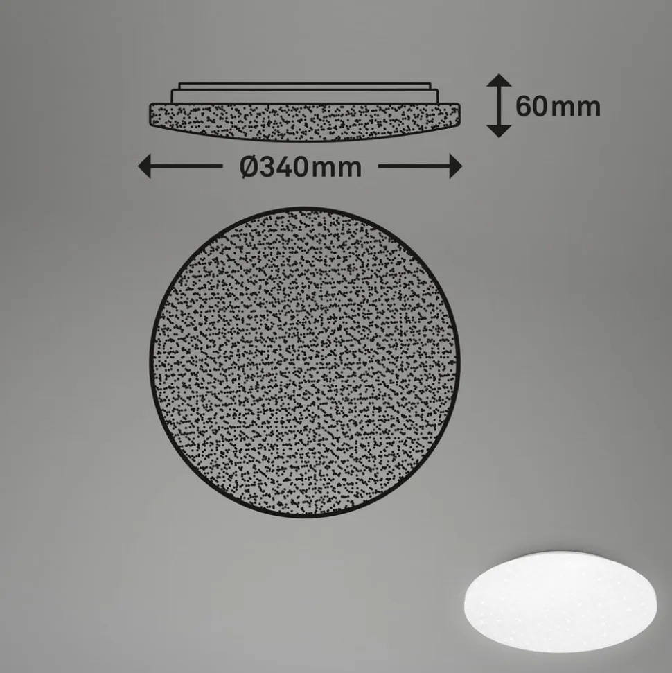 LED-loftslampe Case IP44 starry sky 840 Ø 34cm