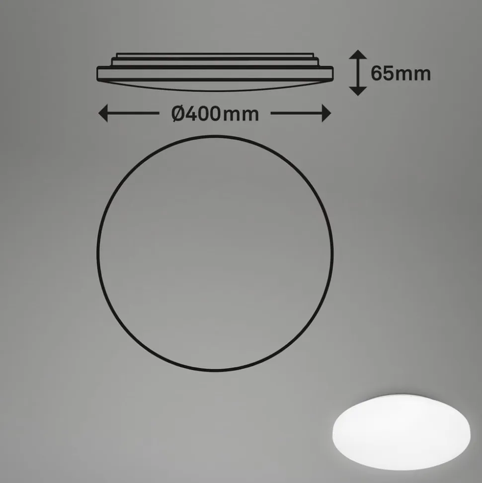 LED-loftslampe Case til badeværelset IP44 3.000K Ø 40cm