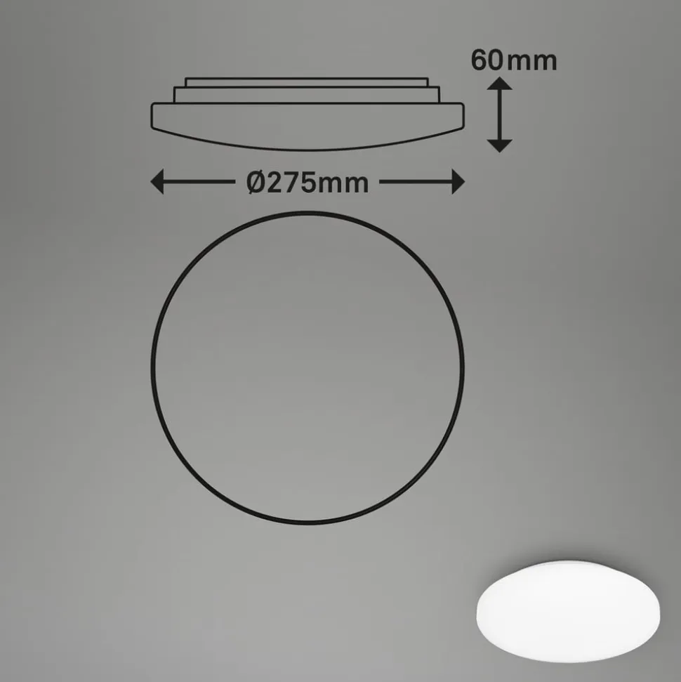 LED-loftslampe Case til badeværelset IP44 3.000K Ø 28cm