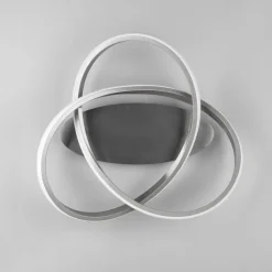 LED-loftslampe Course, mat nikkel, 4.000K, Ø 45 cm