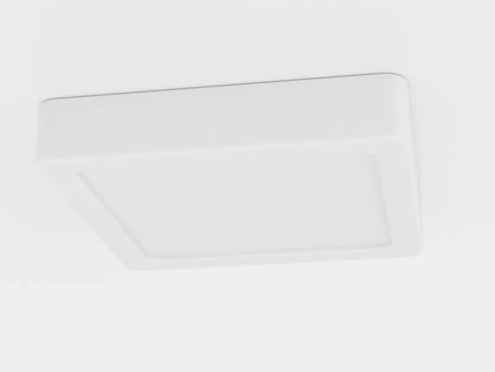 LED-loftslampe Fueva 5 IP44 3000K hvid 16x16cm