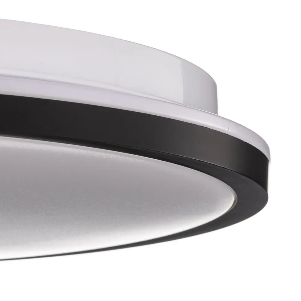 LED-loftslampe Lana, baggrundsbelyst effekt Ø28 sort