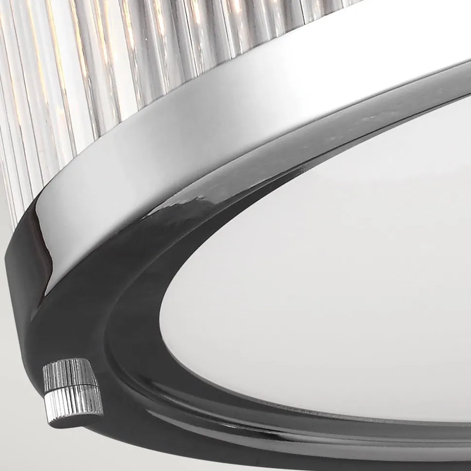 LED-loftslampe Paulson IP44 krom Ø 38,1 cm