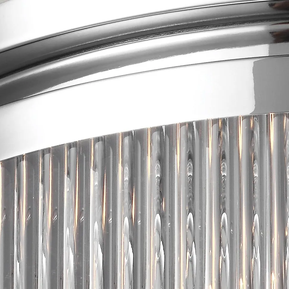 LED-loftslampe Paulson IP44 krom Ø 38,1 cm