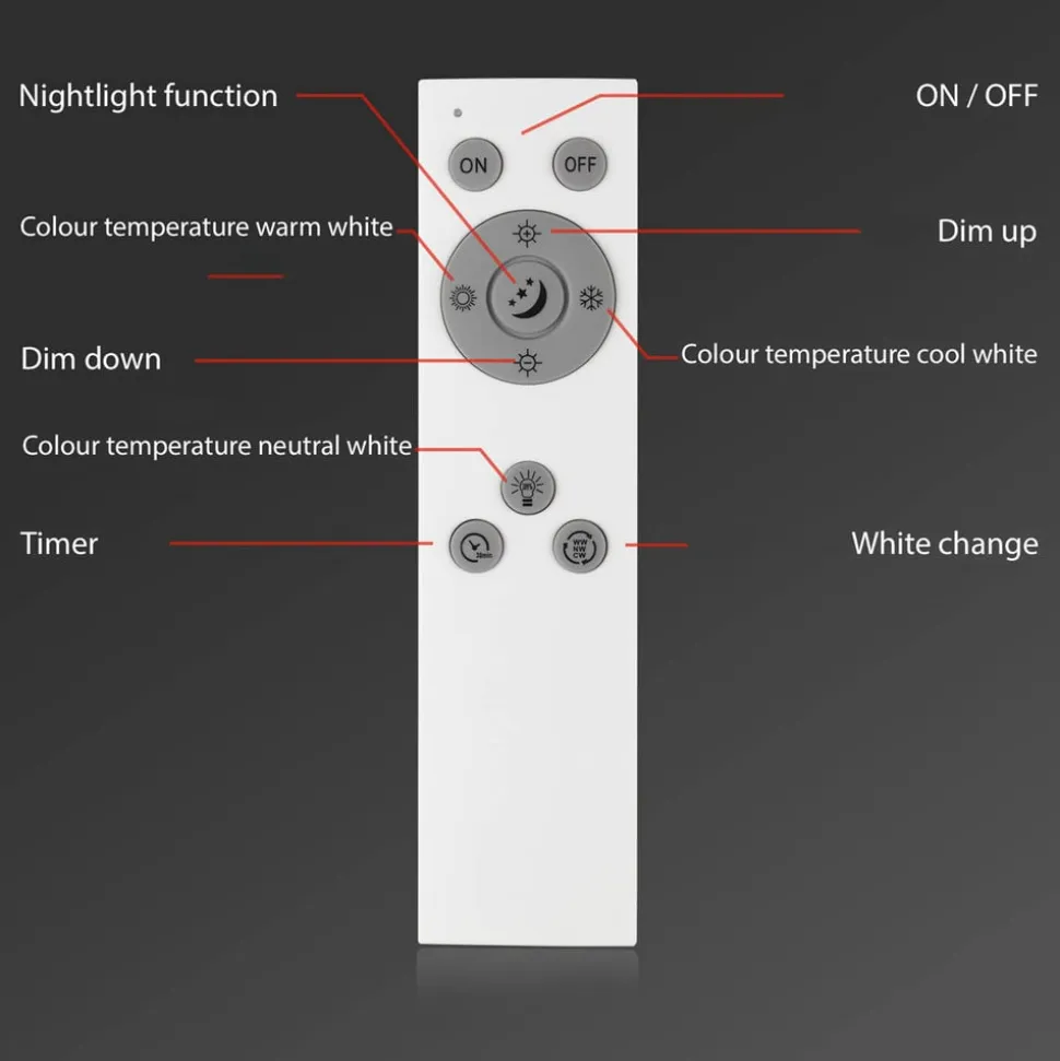 LED-loftslampe Piatto S dæmpbar CCT hvid 100x25cm