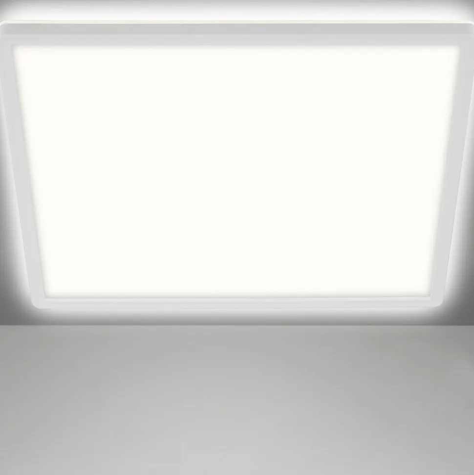 LED-loftslampe Slank, kantet 29,3 x 29,3 cm