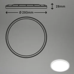 LED-loftslampe Slim, rund, 29,3 cm